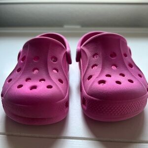 Pink crocs toddler size 9